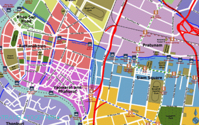 Најбоље области на мапи Бангкока