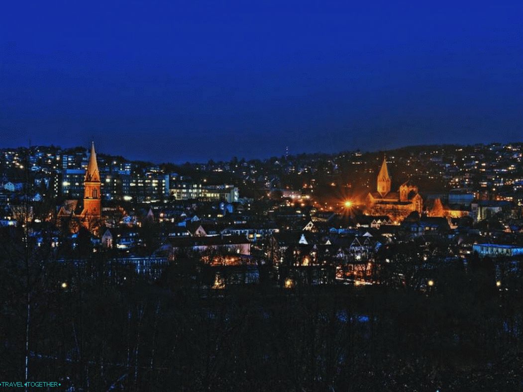 Панорама   ноћи Ессен