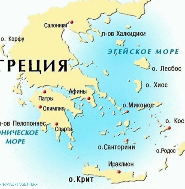 Карта мора у Грчкој