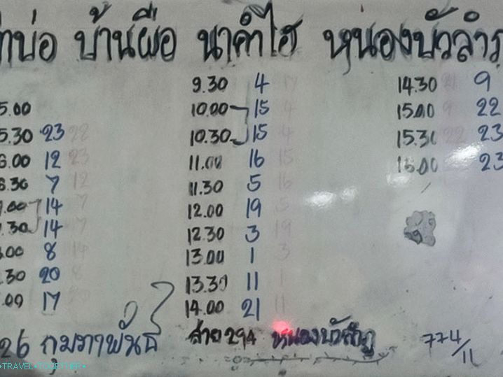 Нонг Кхаи - Бан Пху аутобуски распоред