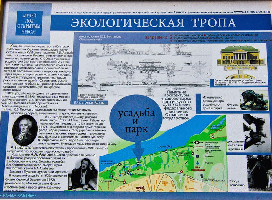 Информативна табла која говори о имању