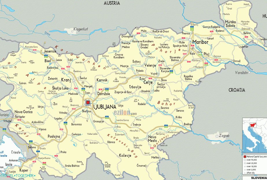 Мапа Словеније
